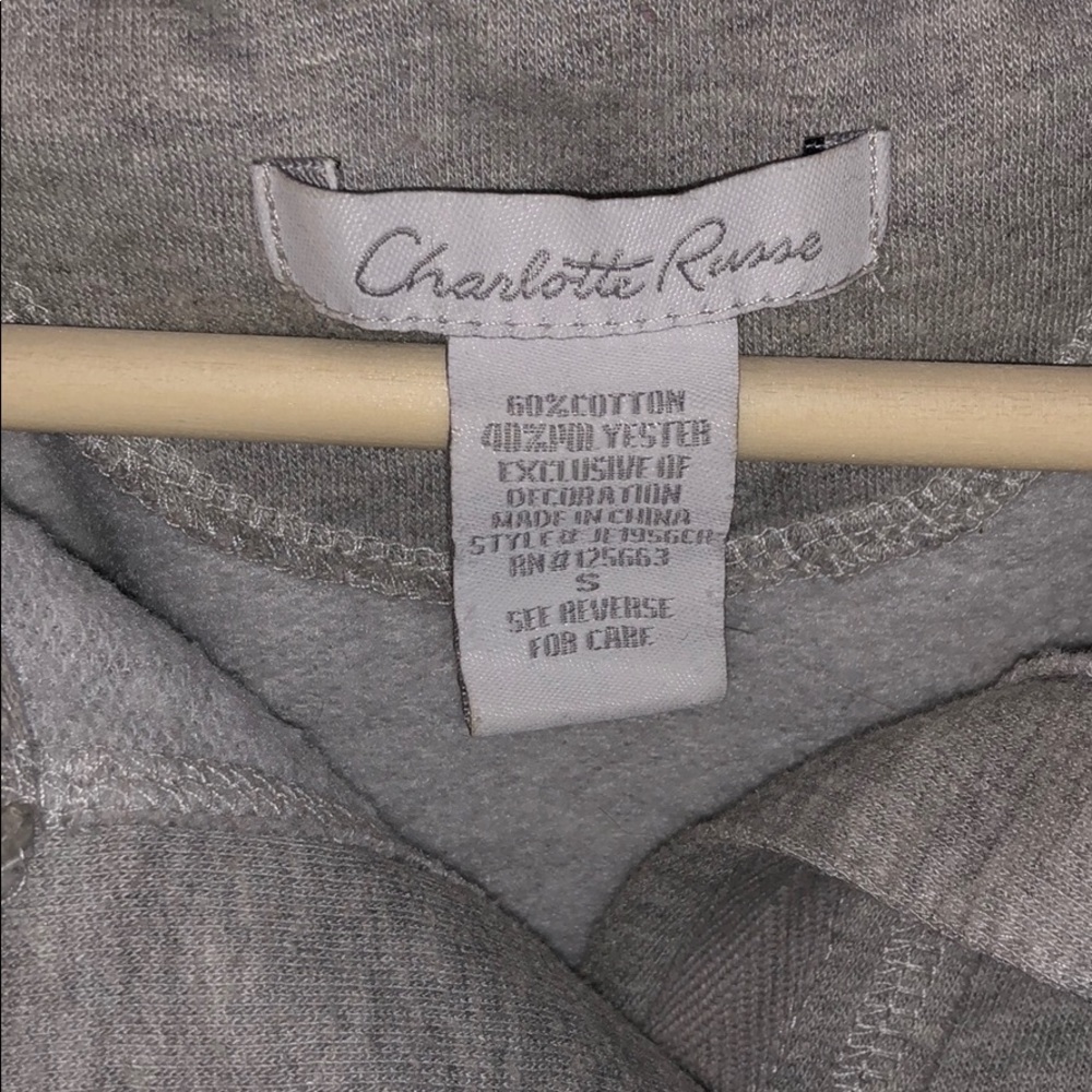 Charlotte Russe Gray Lightweight Button Bomber Coat - Picture 3 of 5